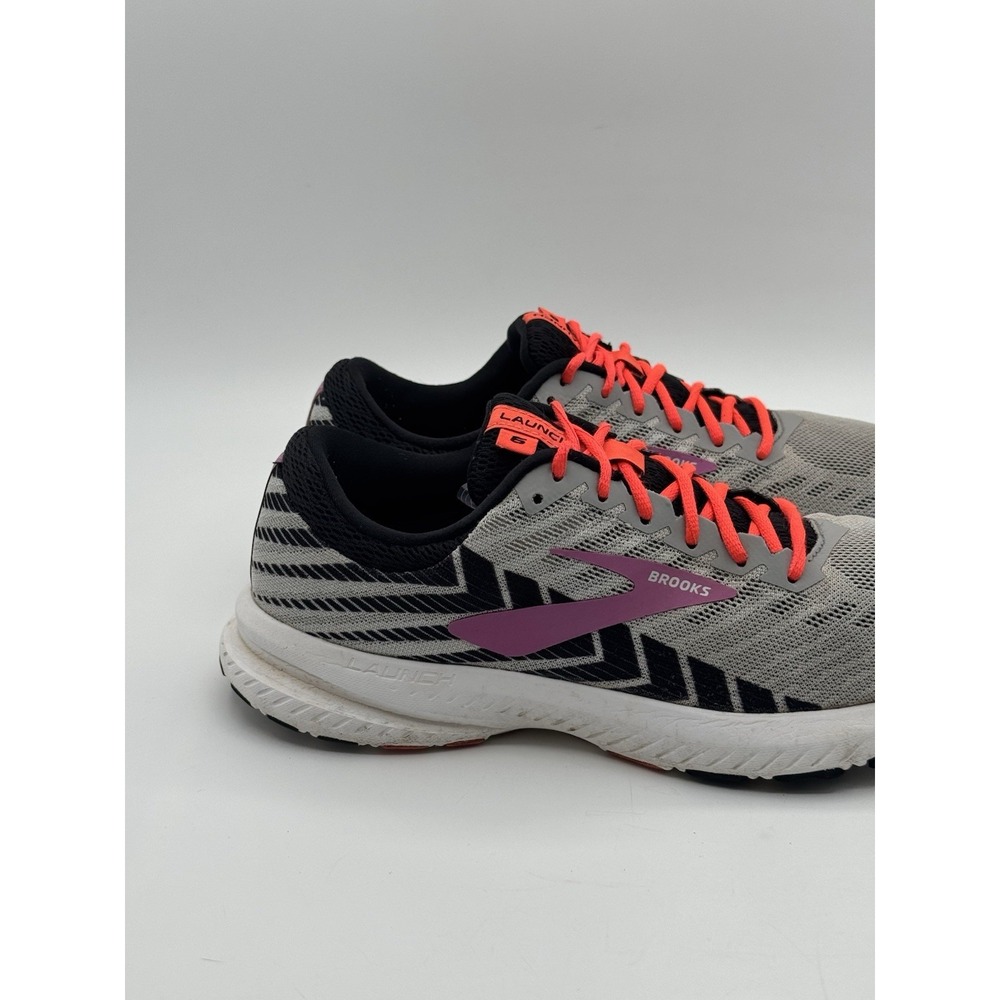 Brooks Launch Running Shoes Women's Size9 B Gray Pink Orange Sneakers - Picture 3 of 11